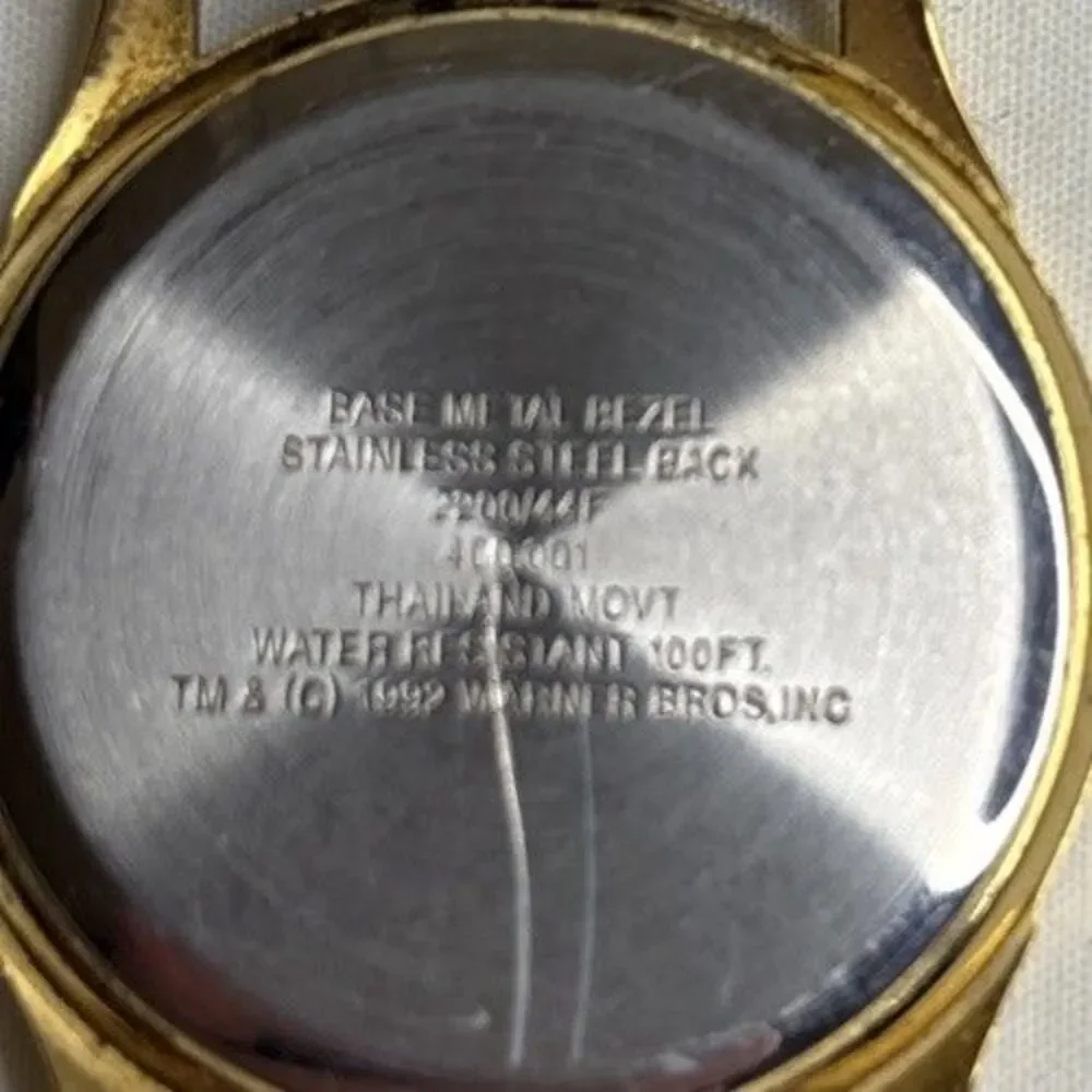 Armitron Looney Tunes Watch Unisex OS Black Good Taz 1992 Vintage 2200/44F‎